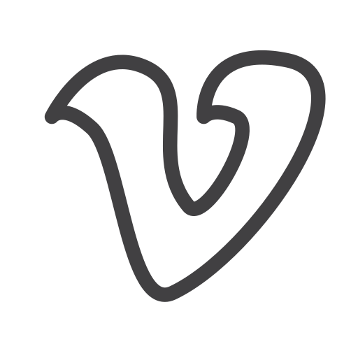 Vimeo, social media, draw, drawn, line, sketch icon